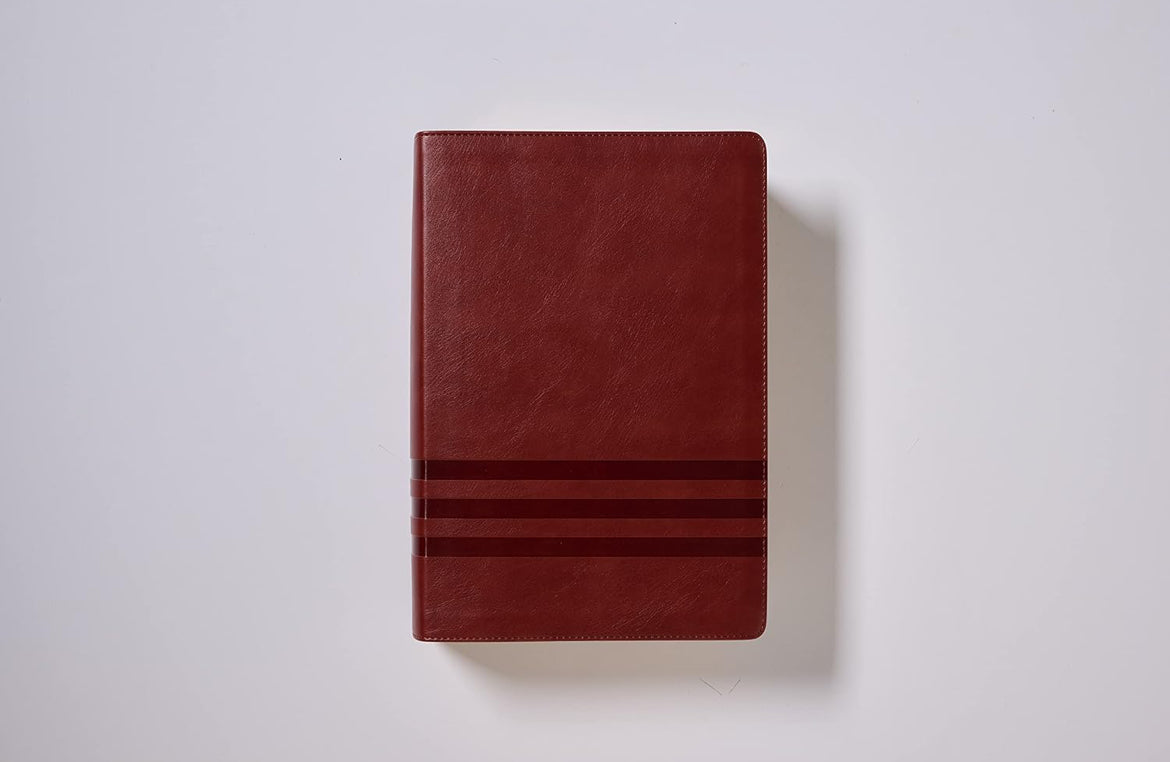 Biblia de Estudio Teología Bíblica Interior a cuatro colores, Leathersoft, Café: Sigue el plan redentor de Dios como se desenlaza en las Escrituras