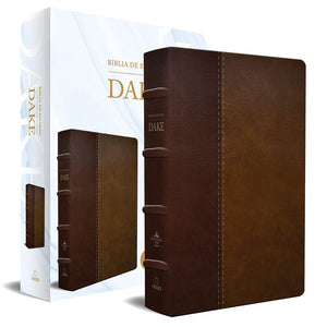 Biblia de Estudio, Dake Tamaño Grande, Piel Duotono, Marrón