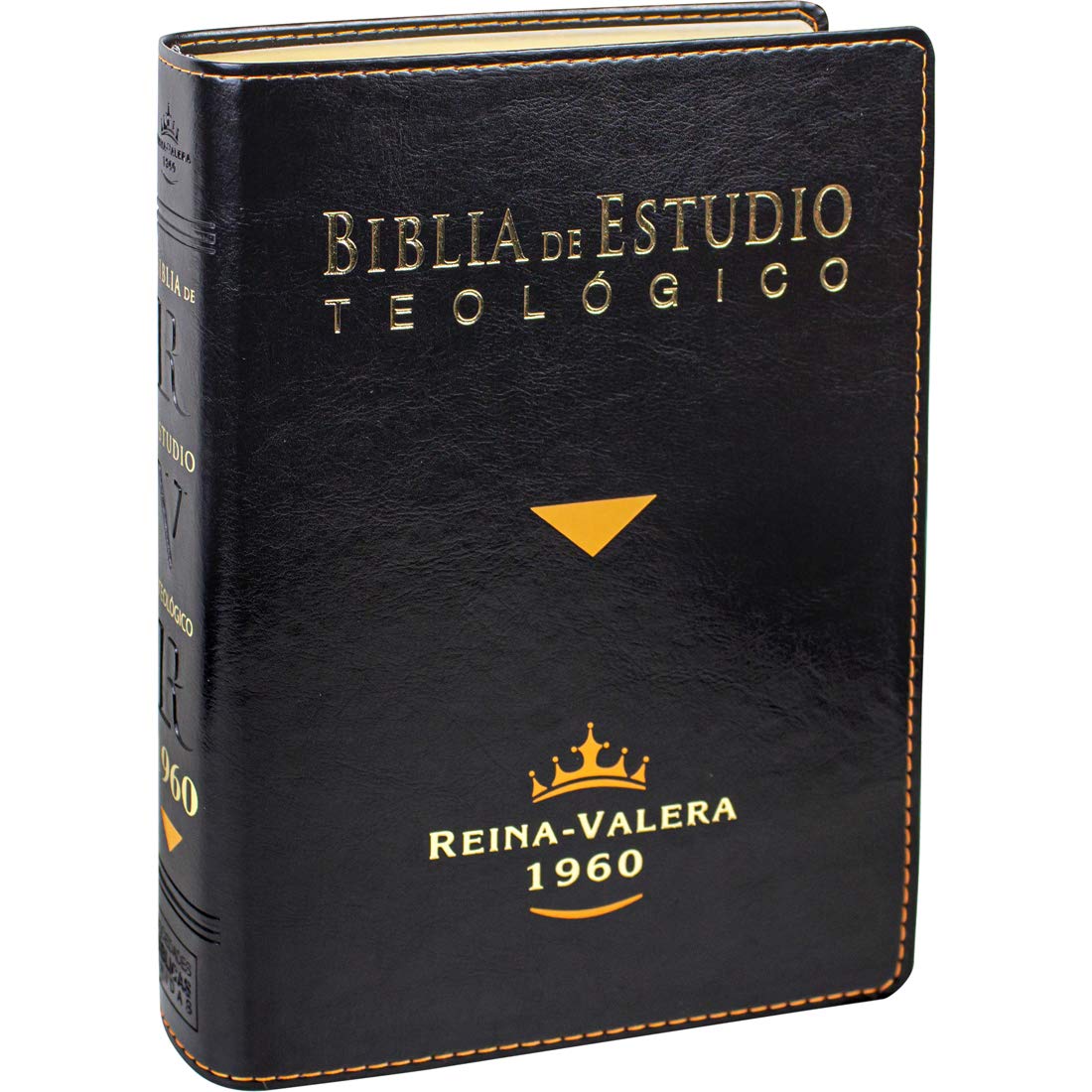 Biblia de Estudio Teológico Reina Valera 1960 con índice, Piel Fabricada Negro con Index