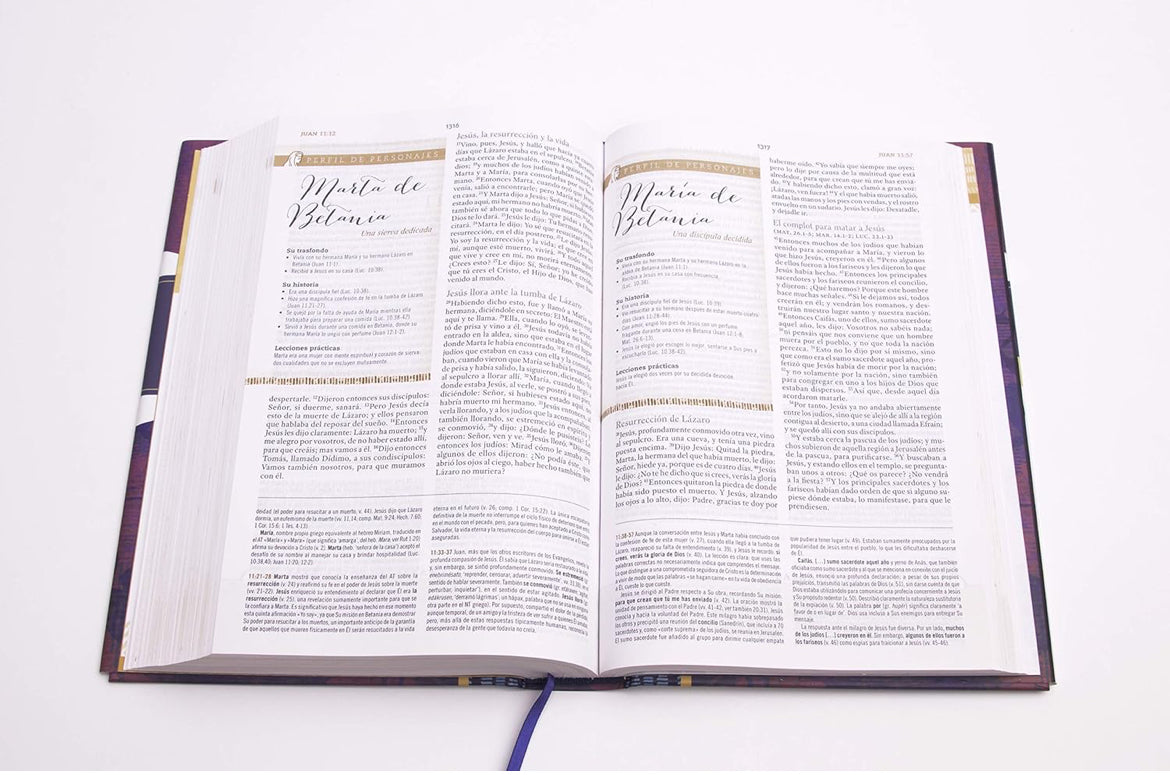 Biblia de Estudio para Mujeres RVR 60/tinto-fucsia, símil piel