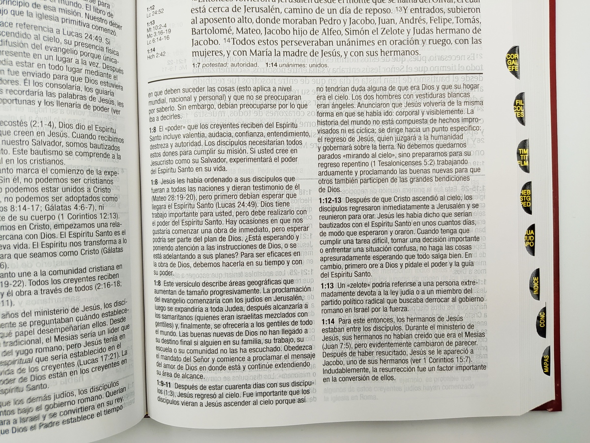 Biblia de estudio Diario vivir/Tapa dura con índice