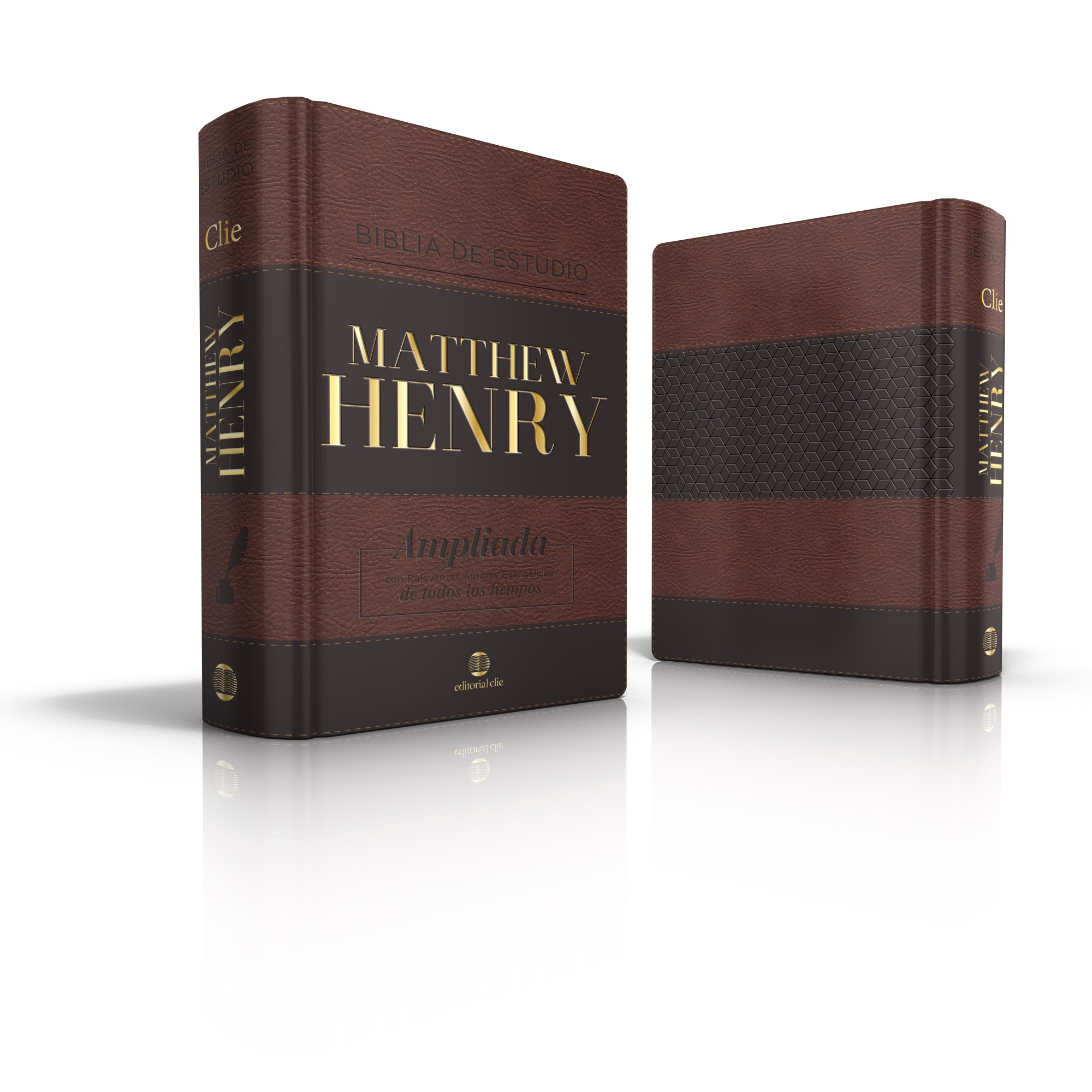 Biblia de estudio Matthew Henry/ LEATHERSOFT CLÁSICA/ CON ÍNDICE: Ampliada con relevantes autores evangélicos de todos los tiempos